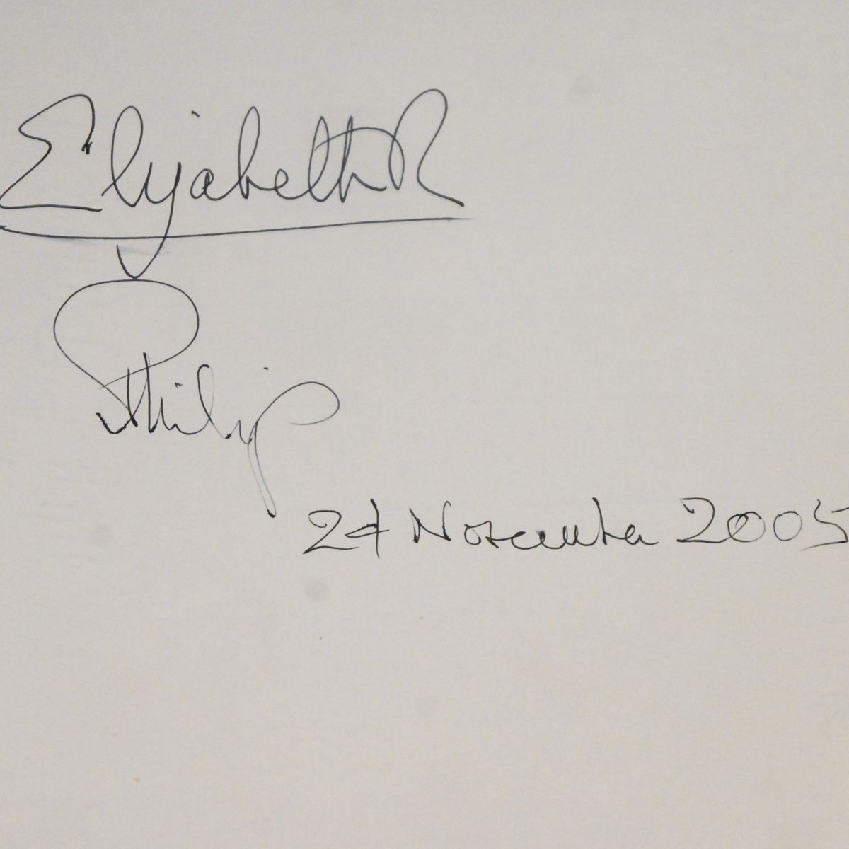 Queen Elizabeth And Prince Philip Signatures 