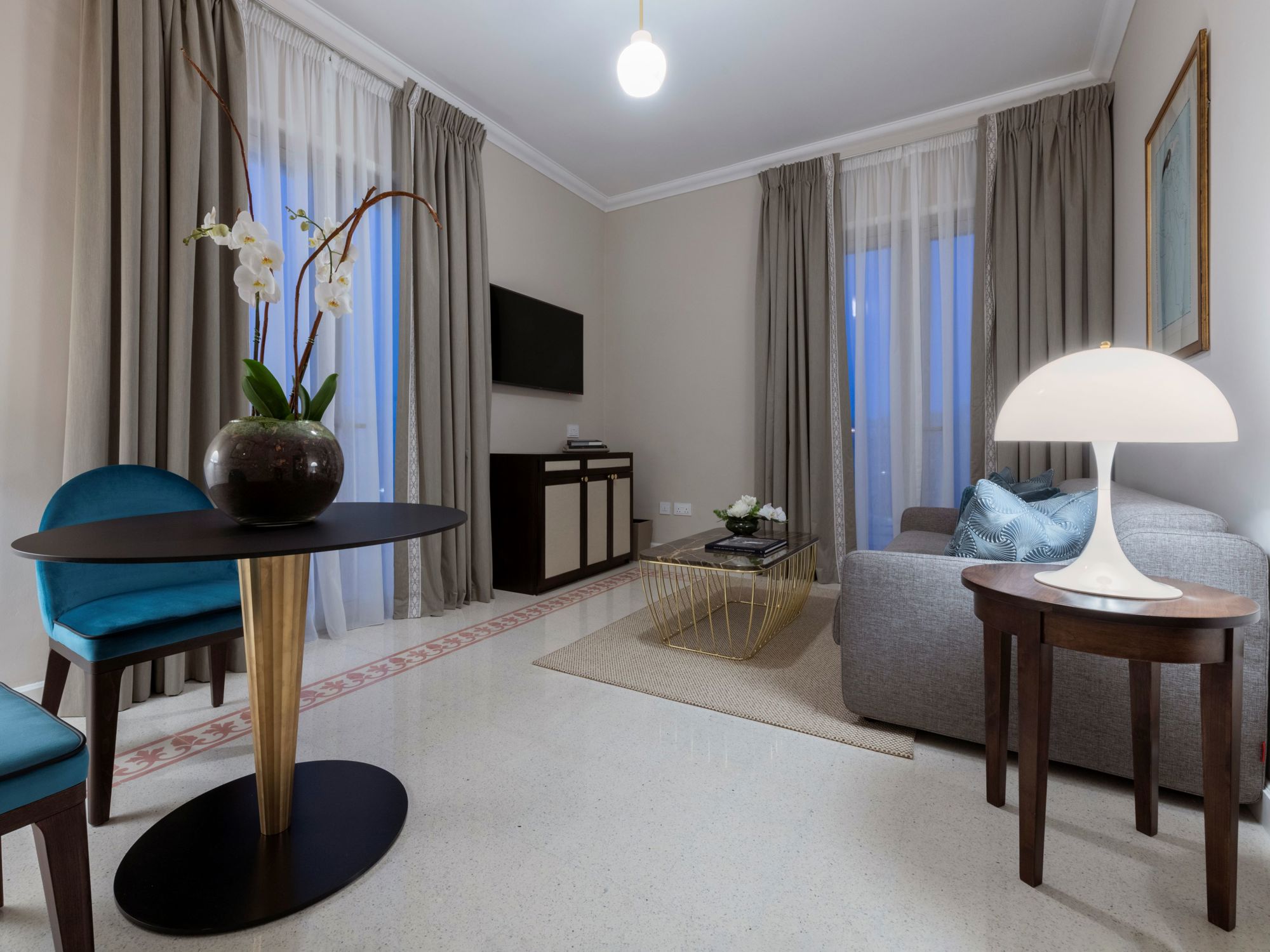Valletta Suite Living Room at The Phoenicia Malta