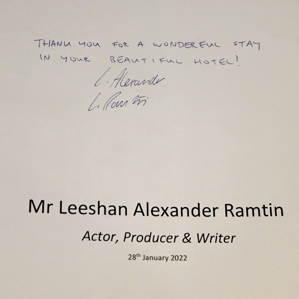 Leeshan Alexander Ramtin