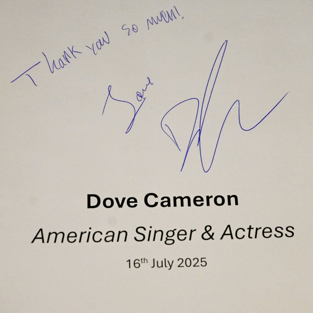 Dove Cameron Signature
