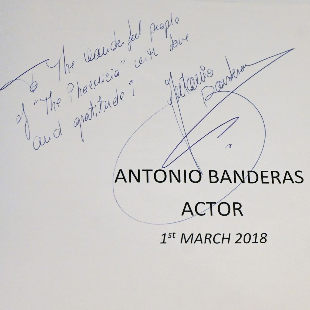 Antonio Banderas Signature